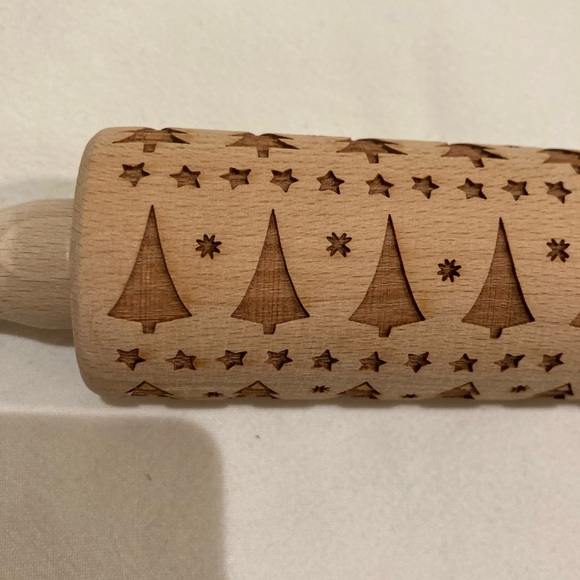 Christmas Tree Rolling Pin Wooden - Picture 10 of 14